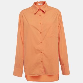 Frankie Shop Frankie Shop Orange Cotton Oversized Button Shirt
