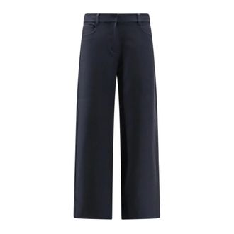 Max Mara Smmgela Wide Trousers - female - Max Mara - Wide Trousers - Blue - XS - Trousers