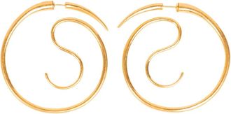 Panconesi Gouden Spiraal Slang Hoepel Oorbellen - Dames - Oorbellen - Geel - ONE Size - Accessoires