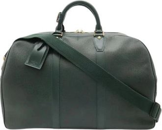 Louis Vuitton Pre-owned Taiga Boston Bag - unisex - Vintage Weekendtas - Groen - ONE Size - Leer - Vintage