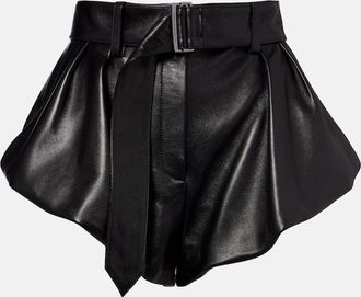 Magda Butrym Belted high-rise leather micro shorts