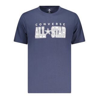 Converse T-Shirts, male, Blue, Size: XS Short-sleeved T-shirt