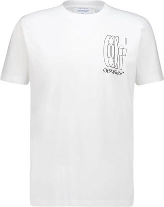 Off-white Outline Double Arrow Slim Katoen T-shirt - Heren - T-shirts - Wit - XL - Katoen - Tops