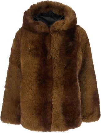 Apparis Bruine Bont Hoodie Jas Vrouw - Dames - Jassen - Bruin - L - Jassen