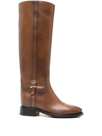 Santoni buckle-detail boots - Brown