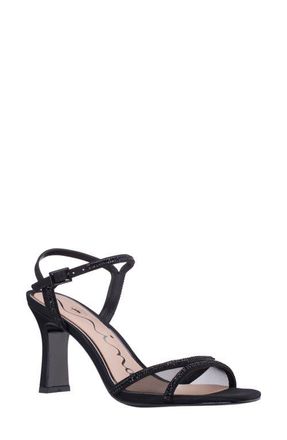 Nina Adela Ankle Strap Sandal in Black at Nordstrom, Size 6.5