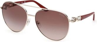 Guess Aviator Zonnebril - Dames - Zonnebrillen - Geel - 61 MM - Accessoires