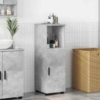 vidaXL Bathroom Cabinet with Storage Concrete Grey 30 x 35 x 95 cm vidaXL