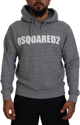 Dsquared2 Dsquared&sup2; Cotton Hooded Logo Print Men Pullover Mens Sweater (Pre-Owned)