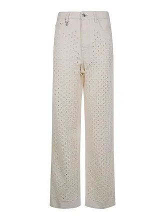 Amiri Boucle Denim Straight Jeans