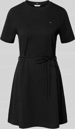 Tommy Hilfiger Tailliertes Sweatkleid aus reiner Baumwolle in BLACK, Gr&ouml;&szlig;e XL