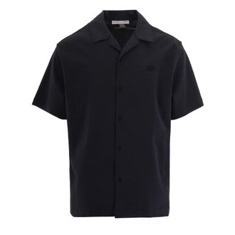 Lacoste Short Sleeve Shirts, male, Black, Size: XL Short Sleeve Shirt