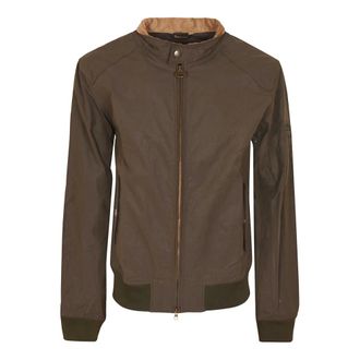 Barbour Bomber Jackets, male, Green, Size: L Casual Sage Bomber Jacket