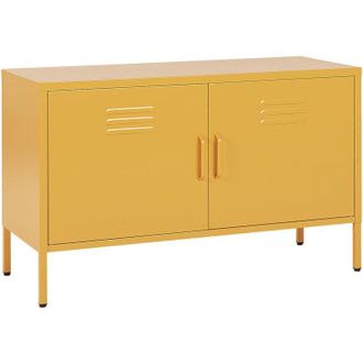 Beliani Storage Unit URIA Metal Yellow