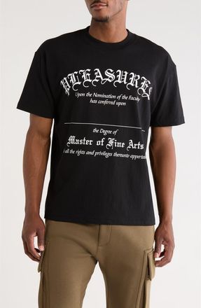 Pleasures Degree Cotton Graphic T-Shirt in Black at Nordstrom, Size Xx-Large
