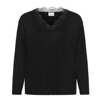 Kaffe Jersey de pico - Knitwear - Mujer - Negro - 2XL
