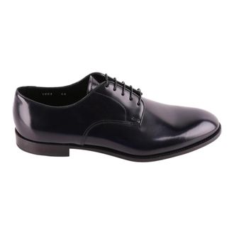 Doucal's Leren veterschoenen - Heren - Nette schoenen - Blauw - 39 EU - Leer - Schoenen