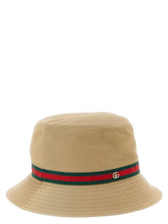 Gucci GU328773BM Cotton Bucket Hat - Beige