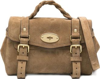 Mulberry Alexa mini-shopper met gevlochten handvat - Bruin