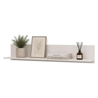 Dmora Balda Rasun, Un Estante, Color Crema, 138x20x24h Cm Blanco Crema