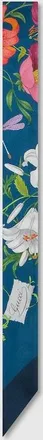 Gucci Printed Silk Twill Ribbon, Blue