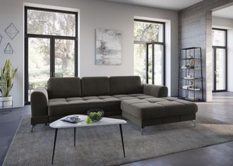 Sit&more Ecksofa »Bendigo L-Form« inklusive Sitztiefenverstellung, Bodenfreiheit 12 cm, in 2 Fussfarben
