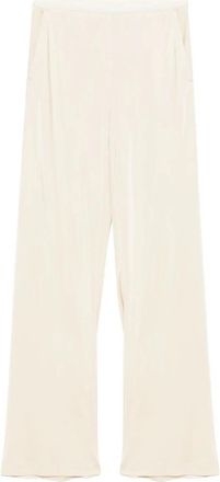 Helmut Lang Fluid Car Broeken - Dames - Wijde Broeken - Beige - M - Broeken