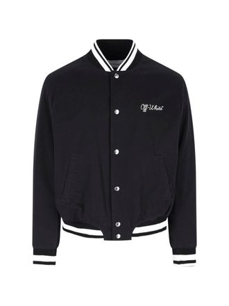 Off-white Varsity Souvenir Bomber Jacket - Black