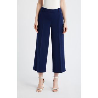 Anne Klein Wide Leg Crop Pants in Distant Mountain at Nordstrom, Size Xx-Small