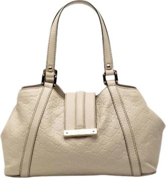 Gucci Pre-owned The New Ladies Handbag - Dames - Vintage Handtas - Beige - ONE Size - Leer - Vintage