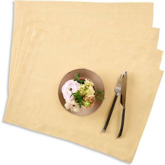 Solino Home Linen Placemats - Fete, 14 x 19 in Golden Straw at Nordstrom, Size Medium