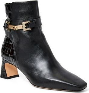 Bruno Magli Opal Bootie in Black/Croc at Nordstrom Rack, Size 10.5