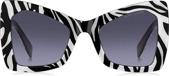 Marc Jacobs Zebra-Striped Cat-Eye Sunglasses - White