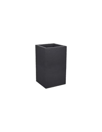 Eda Eda - Vaso De Flores Cuadrado Alto Graphitup - 36 L - 29,5 X 29,5 Cm X 49,5 Cm - Gris Antracita