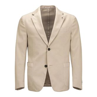 Sartoria Tramarossa Blazers, male, Beige, Size: M Single Breasted Jacket Filippo