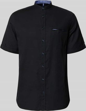 Christian Berg Regular Fit Freizeithemd mit Brusttasche in Black, Gr&ouml;&szlig;e 3XL