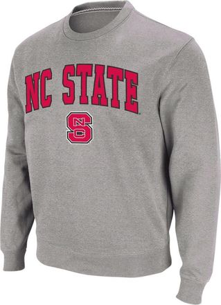 Colosseum Mens Colosseum Heather Gray NC State Wolfpack Arch & Logo Crew Neck Sweatshirt at Nordstrom, Size Xxx-Large