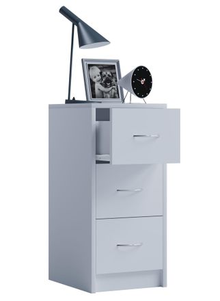 ebuy24 Ebuy24 - Mueble De Noche Vcm Mesita De Noche Mesita De Noche Dimensiones Aprox. Al. 65 X An. 33 X P. 35 Cm - Boxal Maxi (blanco)