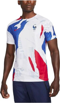 Nike France 2022 Pre Match Training Jersey White Red Blue DM9548-100