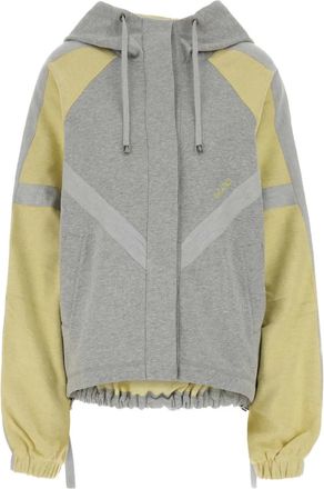 The Attico Giacca bicolore con cappuccio - Grigio