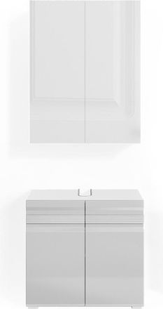 Vicco Conjunto De Muebles De Ba&ntilde;o Freddy, Blanco Alto Brillo, 2 Piezas
