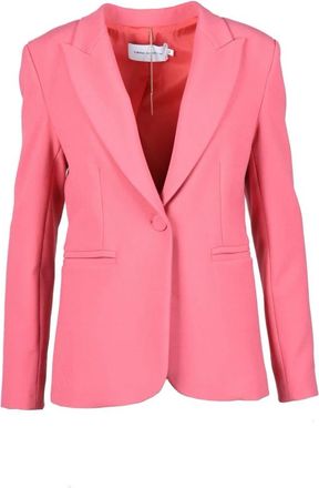 Simona Corsellini Elegante Jas met Unieke Stofmix - Dames - Blazers - Roze - M - Katoen - Jassen
