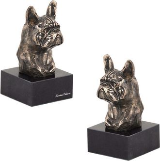 OEM Bulldog Franc&eacute;s I - Estatuilla De Perro, Busto Sobre Base De Piedra, Escultura, Trofeo Para La Exposici&oacute;n Canina De La Marca Art-dog