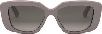 Celine Triomphe Grey Gradient Rectangular Ladies Sunglasses CL40216U 45F 55