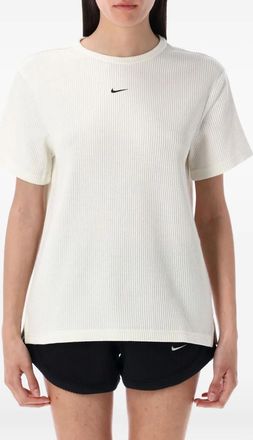 Nike ribbed short-sleeve T-shirt - women - Polyester/Cotton - S - White