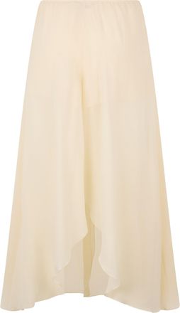Chlo&eacute; Womens Trousers Silk Mid-Calf - Yellow Flared