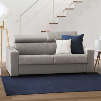 Talamo Italia Talamo Italia - Sofa Cama Agostina, Sof&aacute; De 2 Plazas, 100% Made In Italy, Sof&aacute; De Sal&oacute;n Con Apertura Giratoria, Con Reposacabezas Ajustables Y Reposab