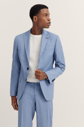 Bugatti Anzugsakko BUGATTI Mix & Match, Herren, Gr. 56, blau (320, hellblau), 75% Wolle, 22% Polyester, 3% Elasthan, unifarben, normal, Manschette, Sakkos Anz