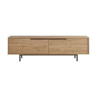 Mobili Rebecca Mobili Rebecca - Mueble De Tv Rebecca Mobili Puka 45x160x35,5 Tablero De Part&iacute;culas Hierro Roble Claro Gris Oscuro Mo