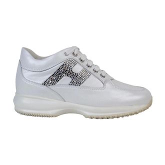 Hogan Interactive H Strass - Dames - Schoenen - Wit - Maat: 35 EU Leer